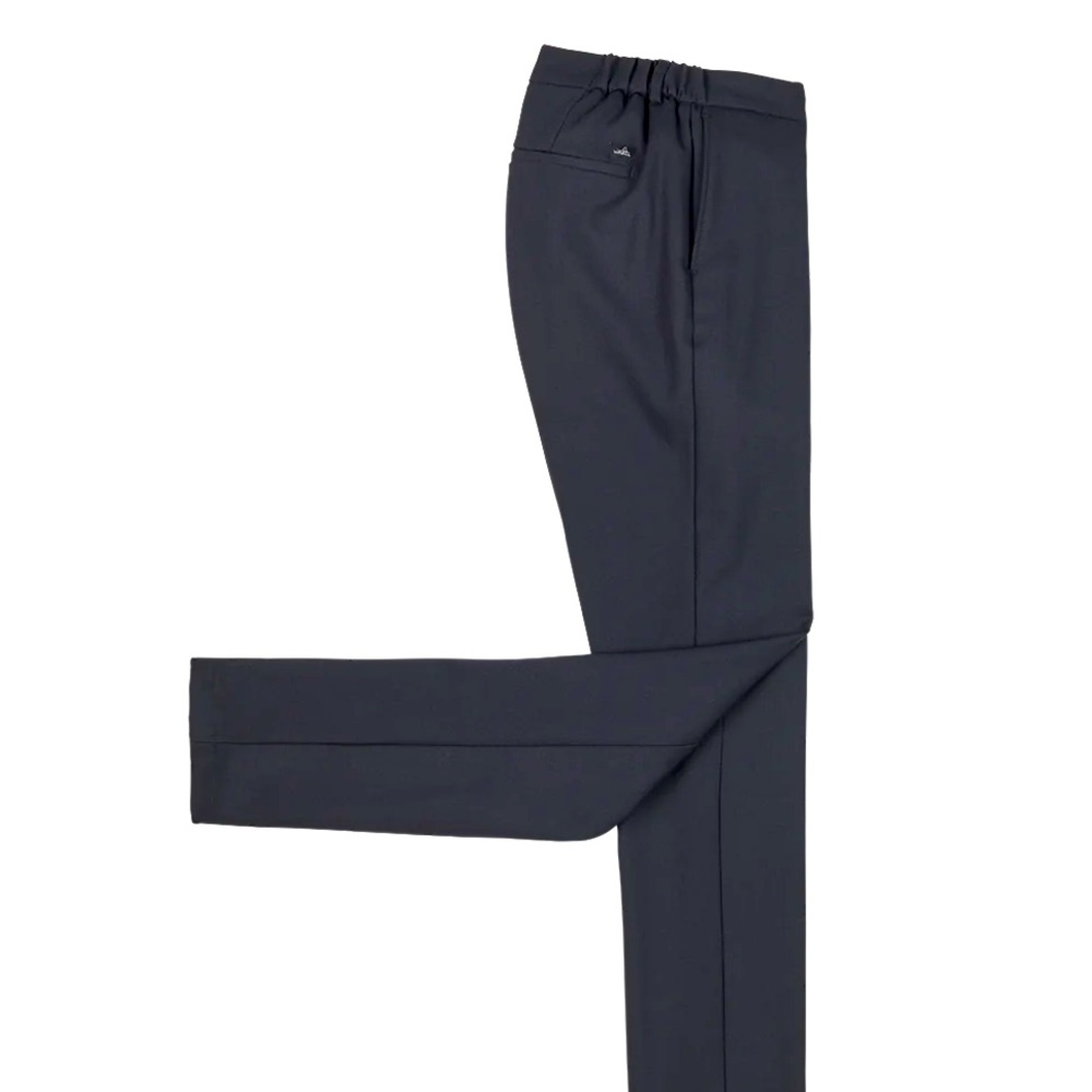 WAHTS Mens NEVILLE Summer Wool Travel Trousers in Dark Navy Size Large